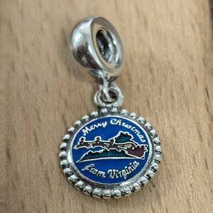 Pandora Merry Christmas from Virginia Travel Charm, S925 Silver Bracelets